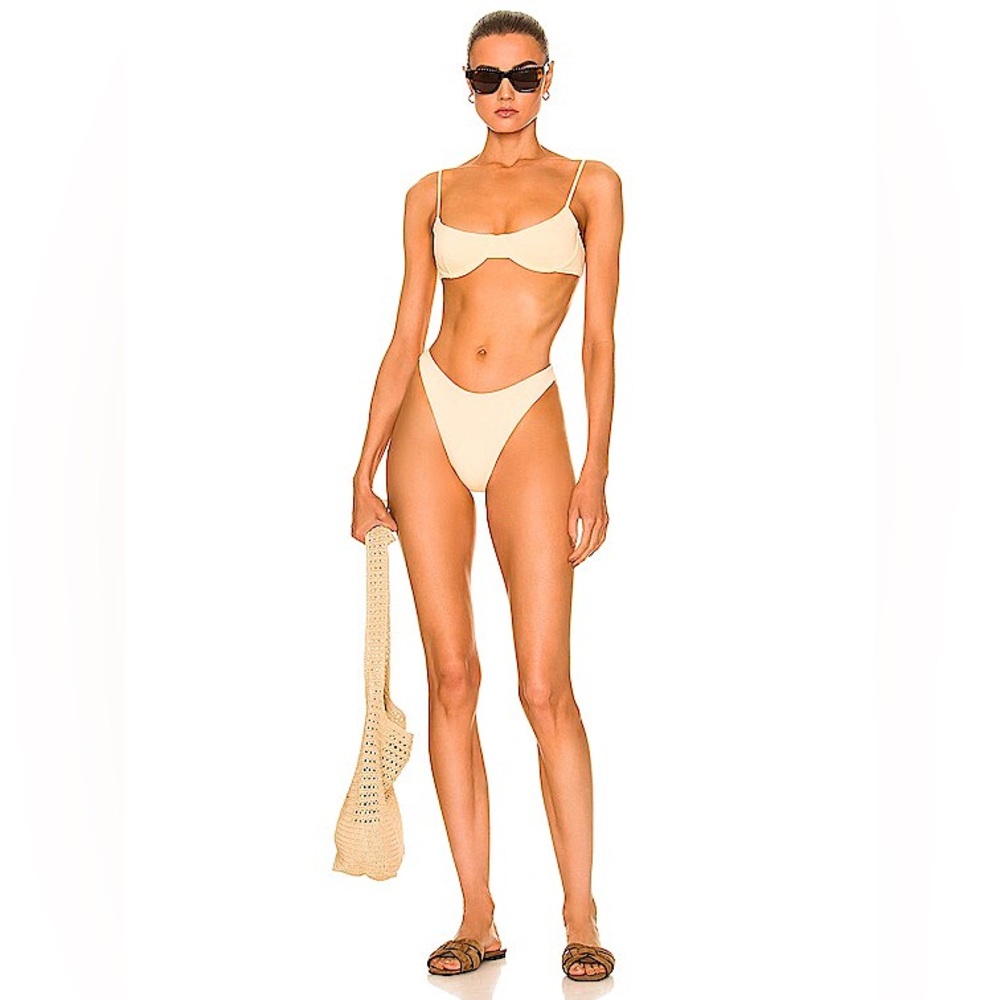 HAIGHT. | Ligia Bikini Top & Beta Hotpant Bikini Bottom in Moonlight Yellow